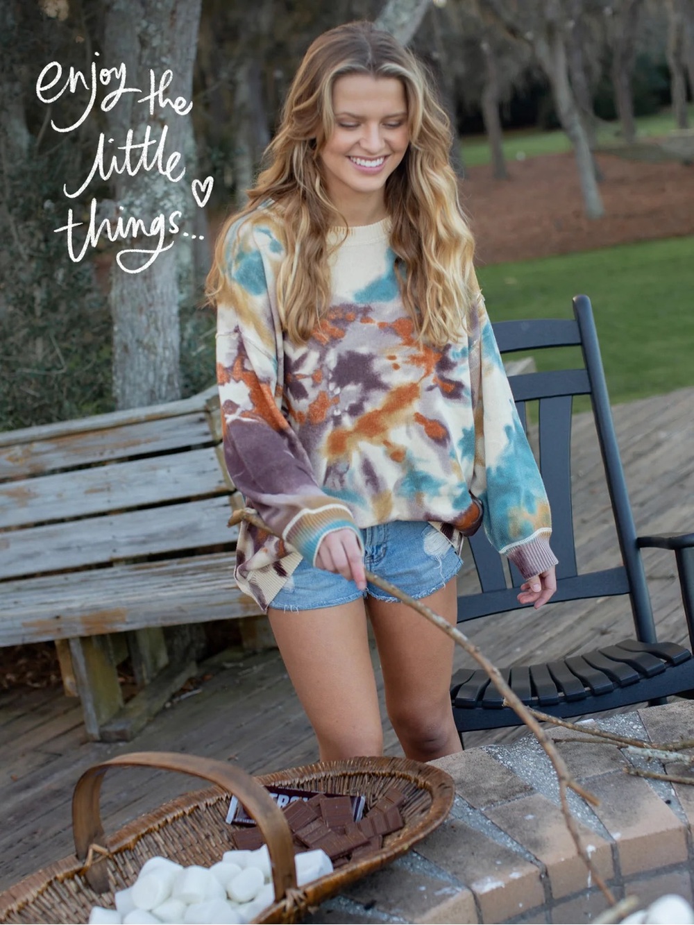Natural Life Taylor Oversized Cotton Sweater Tie-Dye S/M NWT new with tags